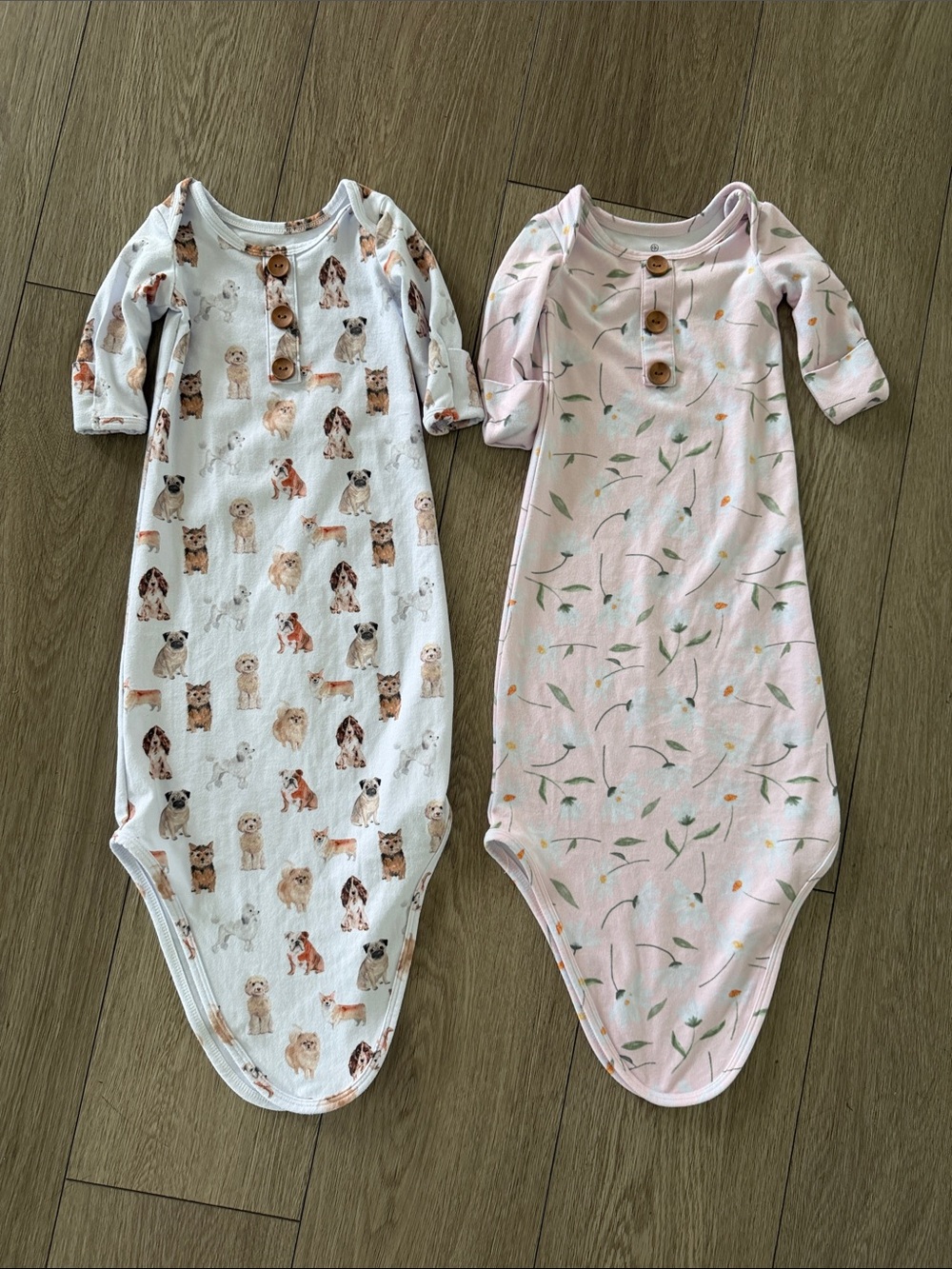 Caden Lane baby girl knotted gowns size 0-3 months